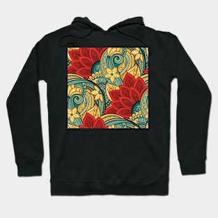 Paisley Print with Vintage Floral Motifs Hoodie